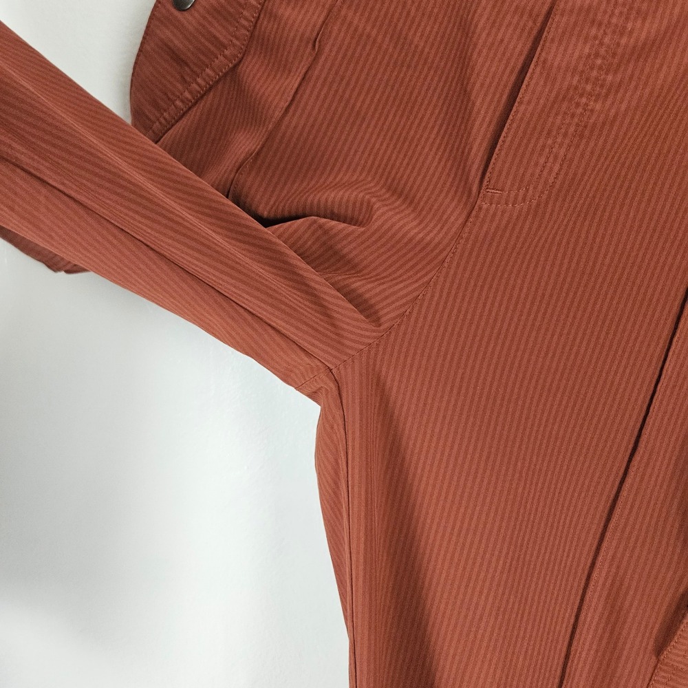 Athleta Vienna Cargo Pant Sz 6T Tall Rust Brown Stripe Tech Pull On - Picture 6 of 10